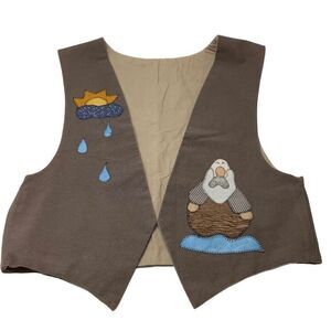 Vintage Handmade Teachers Noah's‎ Ark Vest Fits Women's M / L
